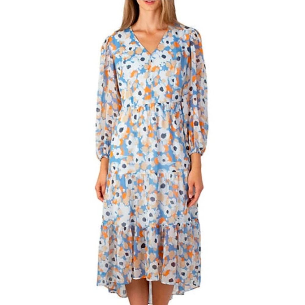 Joie Women's Floral Tiered Printed Tiered Maxi Dress, Sz XL, NWT, MSRP $268